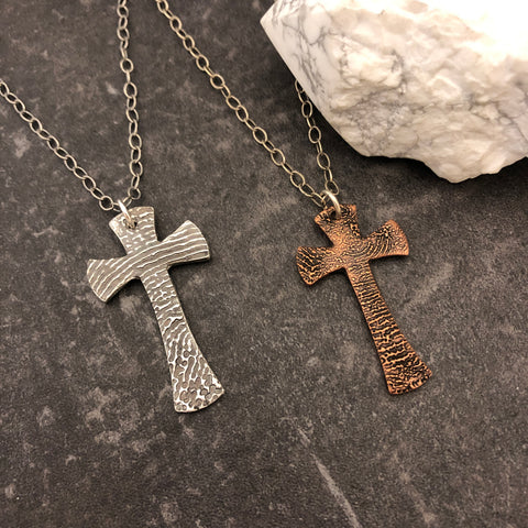 Stylized Cross with Fingerprint