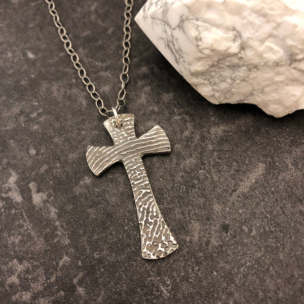 Stylized Cross with Fingerprint