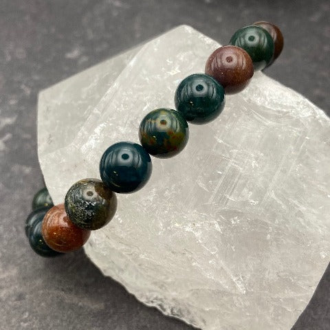 Bloodstone Crystal Stretch Bracelet