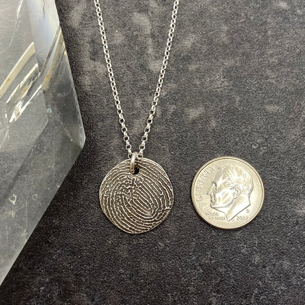 Dainty Fingerprint Charm Necklace