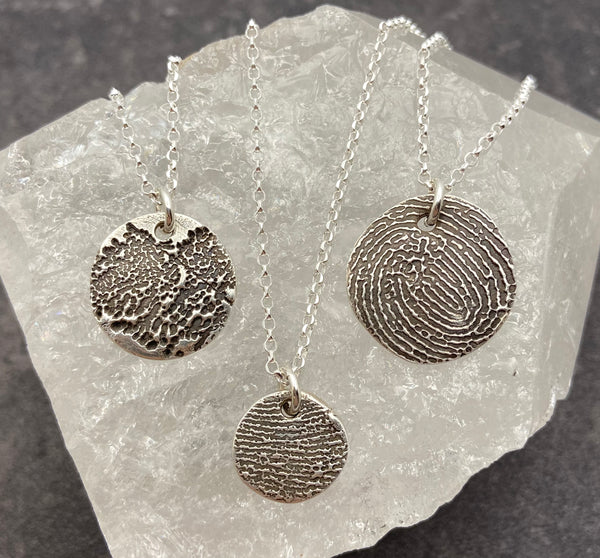 Dainty Fingerprint Charm Necklace