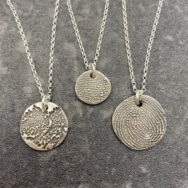 Dainty Fingerprint Charm Necklace