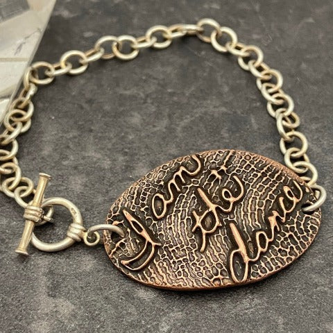 Copper Fingerprint & Handwriting Bracelet