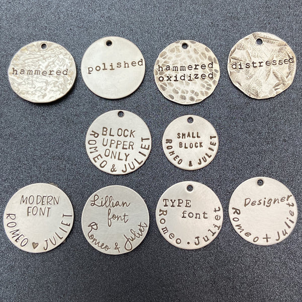 Hand Stamped Dog Tag Keychain