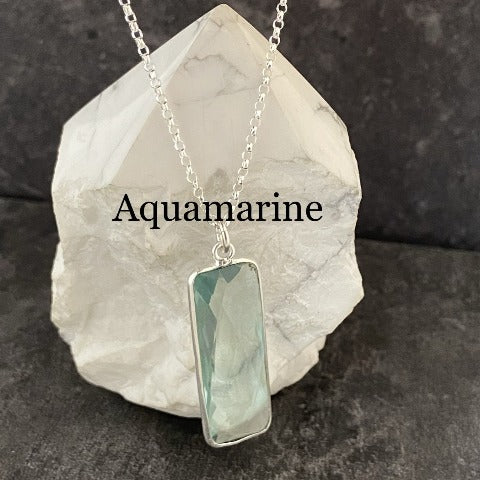Elongated Rectangle Crystal Pendant