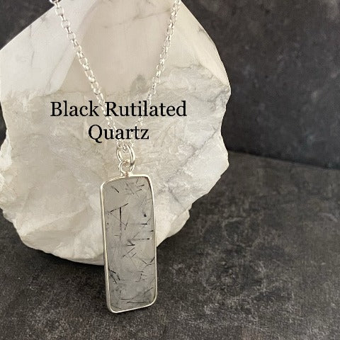 Elongated Rectangle Crystal Pendant