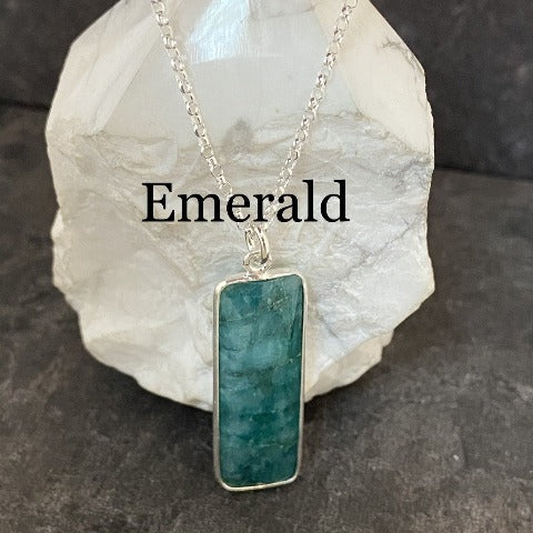 Elongated Rectangle Crystal Pendant