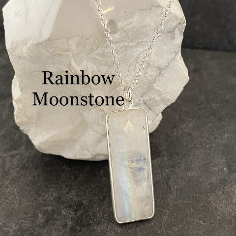 Elongated Rectangle Crystal Pendant