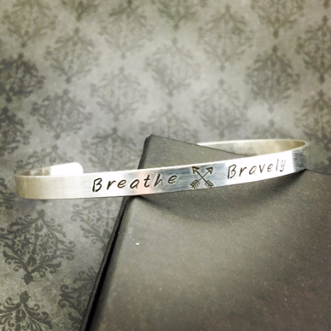 BREATHE BRAVELY Cuff Bracelet