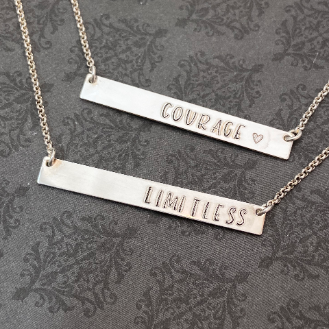 Sterling Silver Bar Necklace