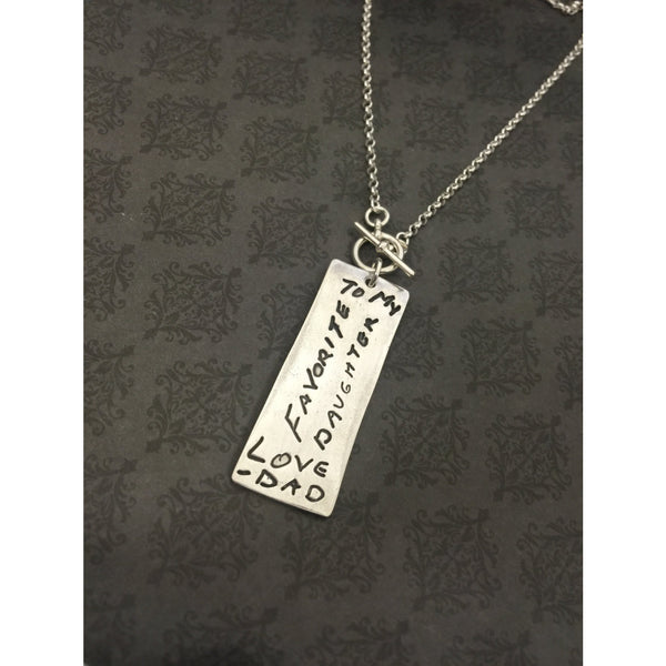 Rectangle Fingerprint Necklace