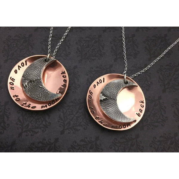 To The Moon Fingerprint Necklace