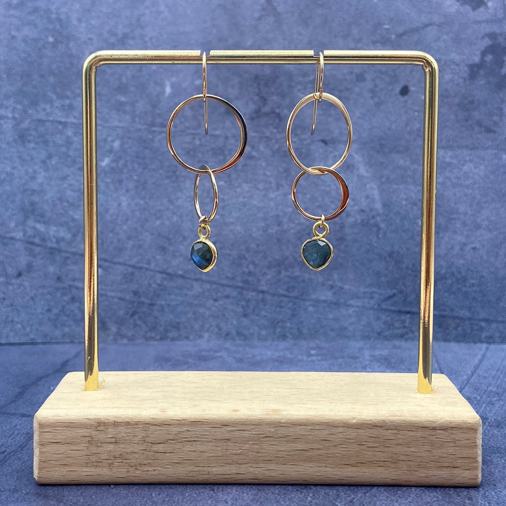 Labradorite Ring Earrings