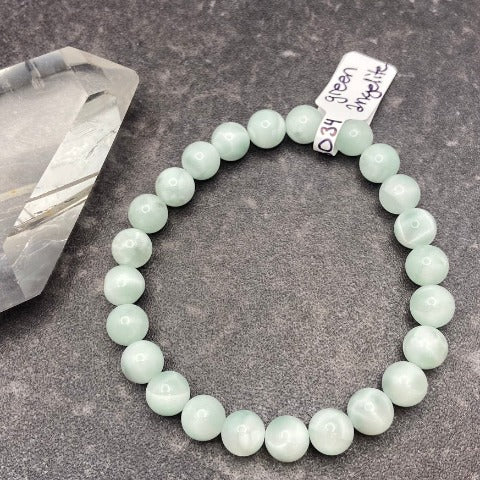 Green Angelite Crystal Stretch Bracelets