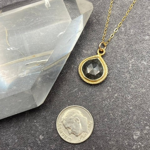 Dainty Black Rutilated Quartz Necklace