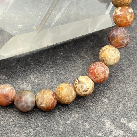 Fire Opal Crystal Stretch Bracelet