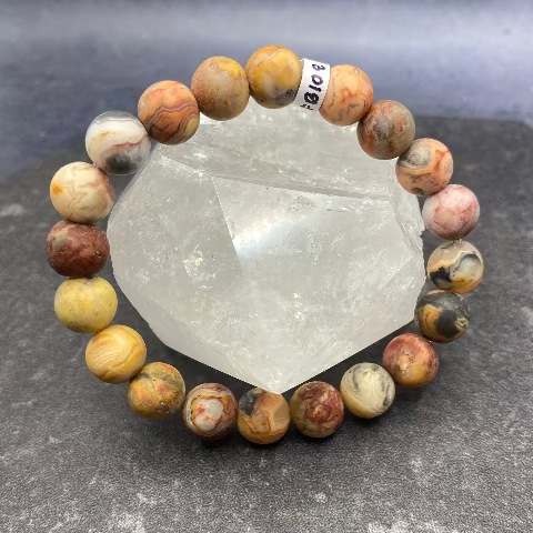 Matte Jasper Crystal Stretch Bracelet