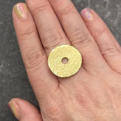 Circle Brass Cocktail Ring