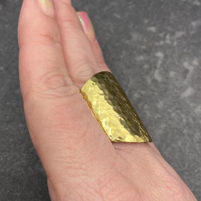 Brass Hammered Ring