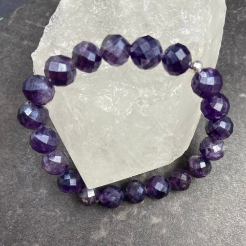 Amethyst Crystal Stretch Bracelet