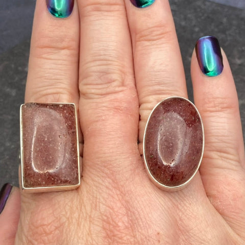 Strawberry Quartz Ring (Adjustable)