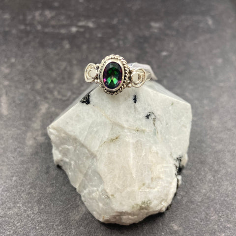 Mystic Quartz Filigree Ring