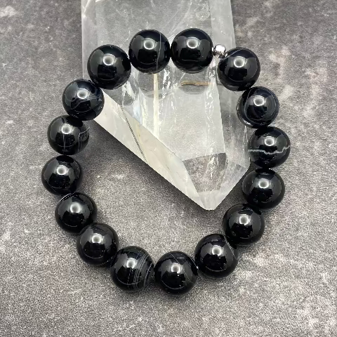 Black Agate Crystal Bracelet