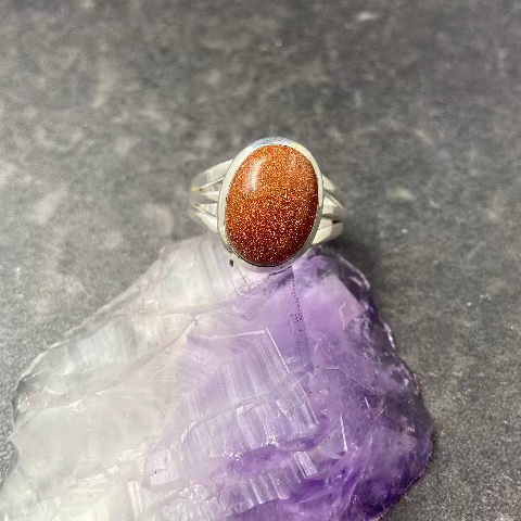 Goldstone Rings