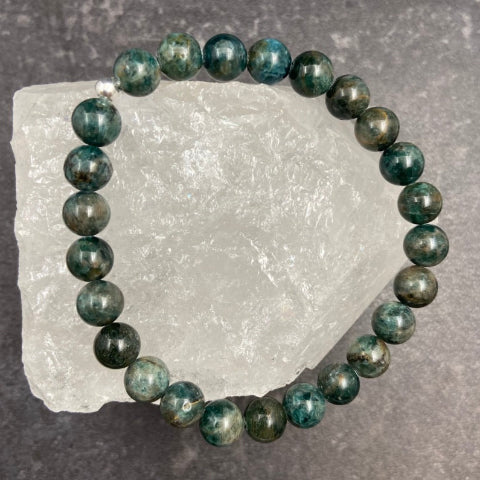 Green Apatite Crystal Stretch Bracelet