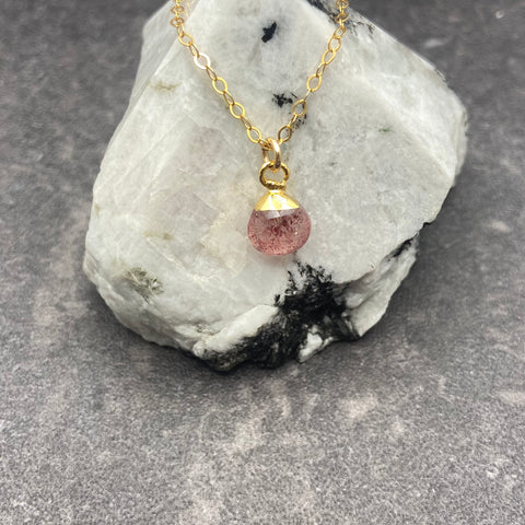 Strawberry Quartz Necklace