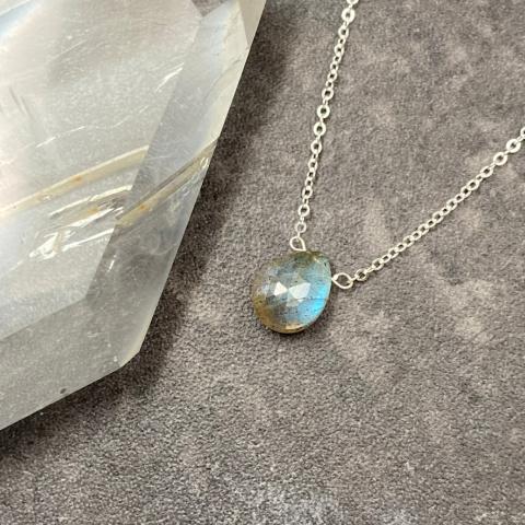 Labradorite Teardrop Necklace