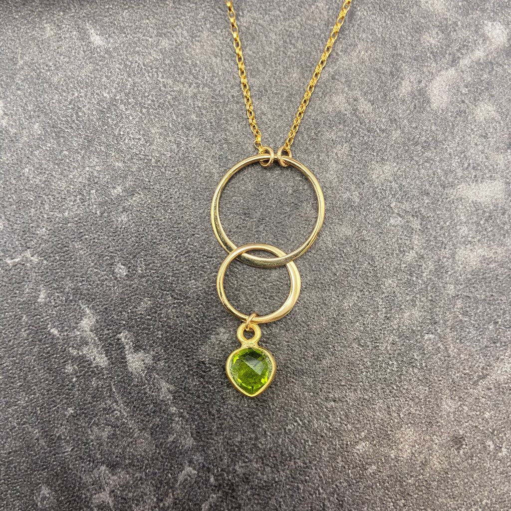 Peridot 2-Ring Necklace
