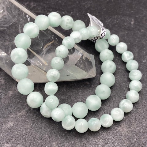 Green Angelite Crystal Stretch Bracelets