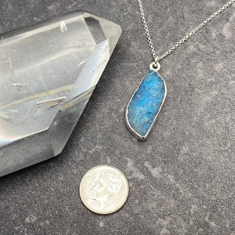 Blue Apatite Pendant Necklace