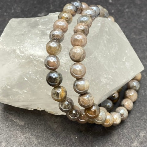 Aura Moonstone Crystal Stretch Bracelet