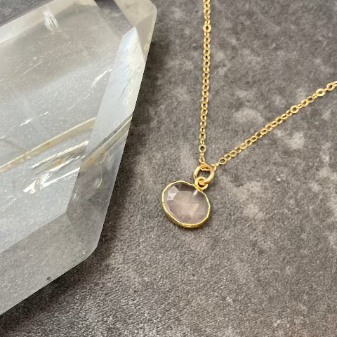 Dainty Rose Quartz Necklace