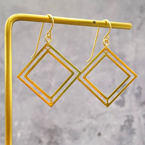 Geometric Brass Earrings