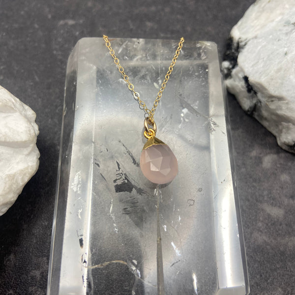 Pink Chalcedony Necklace