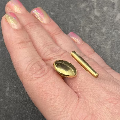 Open Circle Bar Ring