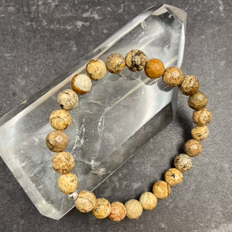 Picture Jasper Crystal Stretch Bracelet