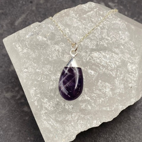 Amethyst Teardrop Necklace