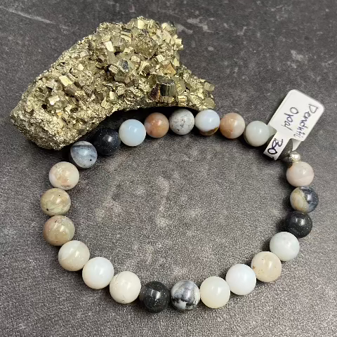 Dendritic Opal Crystal Stretch Bracelet