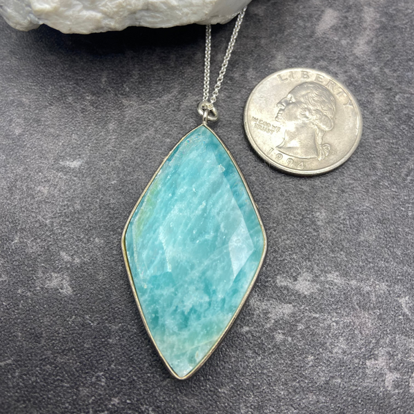 Amazonite Kite Pendant Necklace