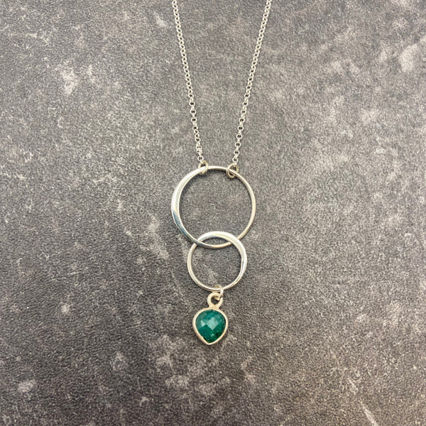 Emerald 2-Ring Necklace
