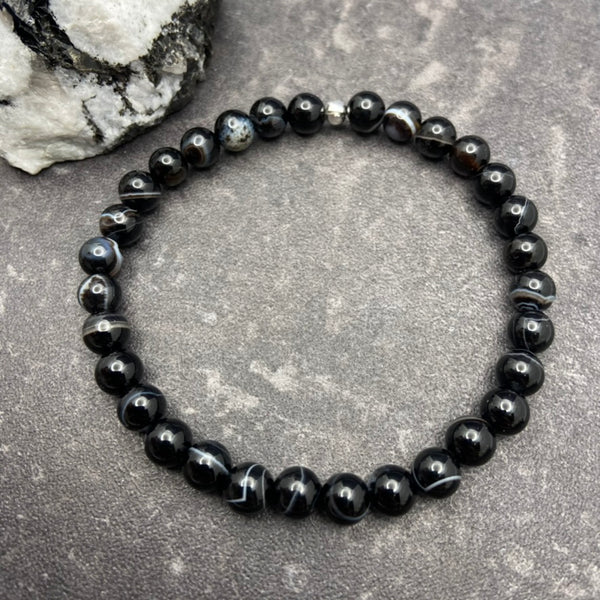 Black Agate Crystal Bracelet