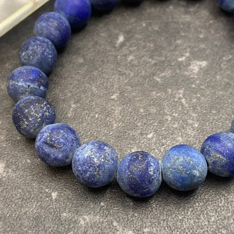 Matte Lapis Lazuli Crystal Stretch Bracelet