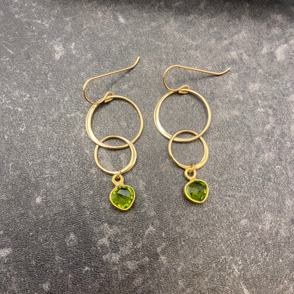 Peridot 2-Ring Earrings