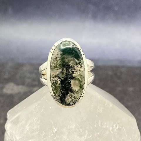 Moss Agate Ring