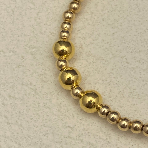 Gold-Filled 3mm Beaded Bracelet with 5mm Accent Beads