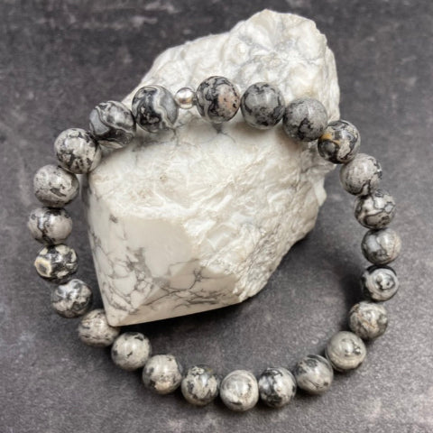 Grey Agate Crystal Bracelet